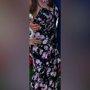 Floral Black and Pink Women's Maxi - Perfect Condition/Worn Once